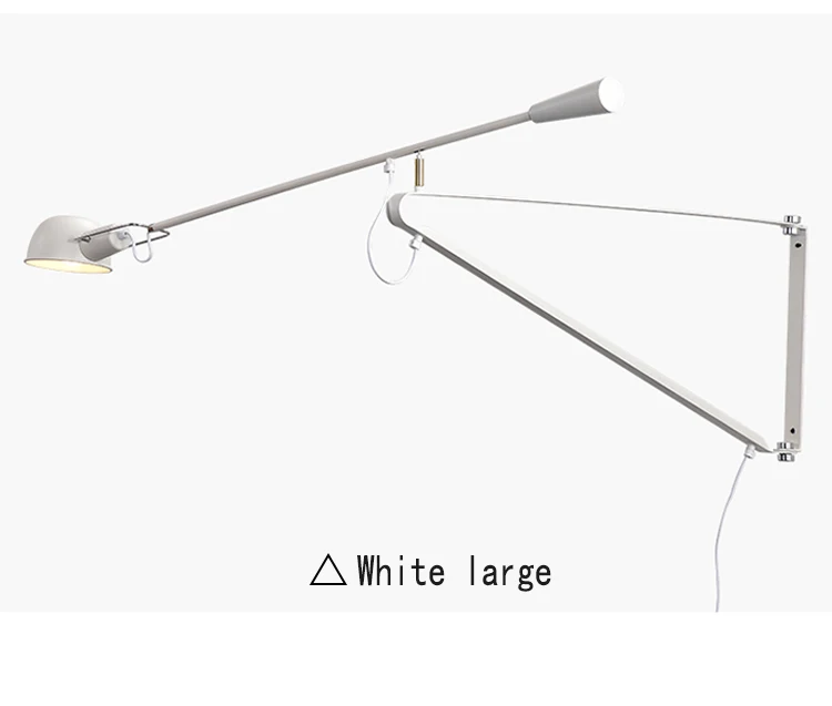 Креативная длинная рука лампа Скандинавская гостиная прикроватная Кабинет может вращаться личность качели длинный полюс настенный светильник лаконичный художественный светильник