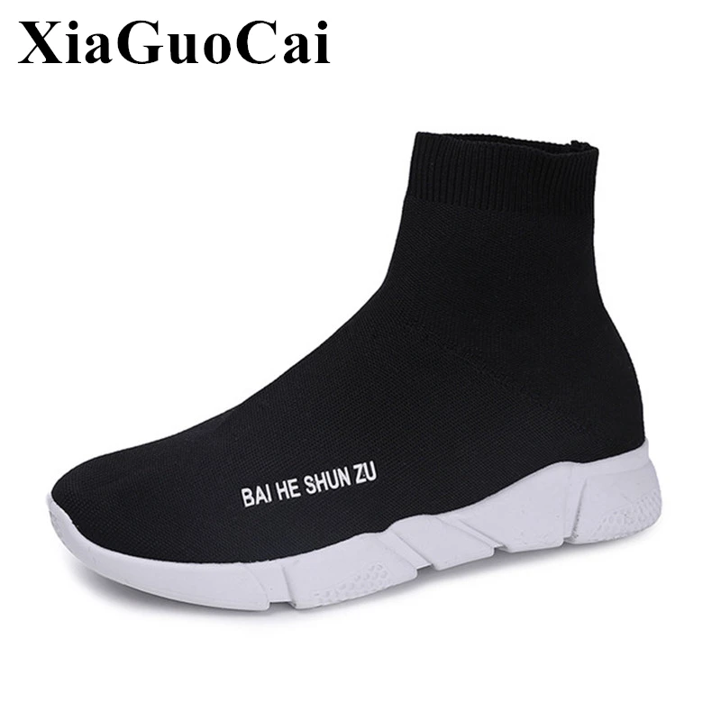 womens black high top slip on sneakers