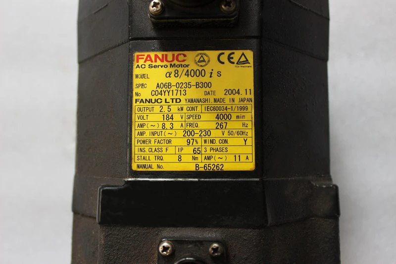 Fanuc AC Серводвигатель A06B-0235-B300 для фрезерного станка с ЧПУ