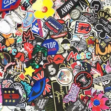 10 Pçs/set Misturada Iron on e Sew-On Patches Para Vestuário Camisa Jaqueta Listras Bordados Patches Roupas Adesivos