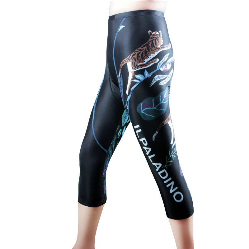 ILPALADINO, велосипедные штаны для женщин, длина 3/4, для езды на велосипеде, трико, спортивная одежда с 3D рисунком, велосипедные укороченные брюки