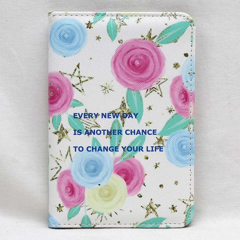 3D printing Nice Elegant Women Passport Holder Cover Russian Colorful Flowers Travel Cover on the Passport Girls Passport Case