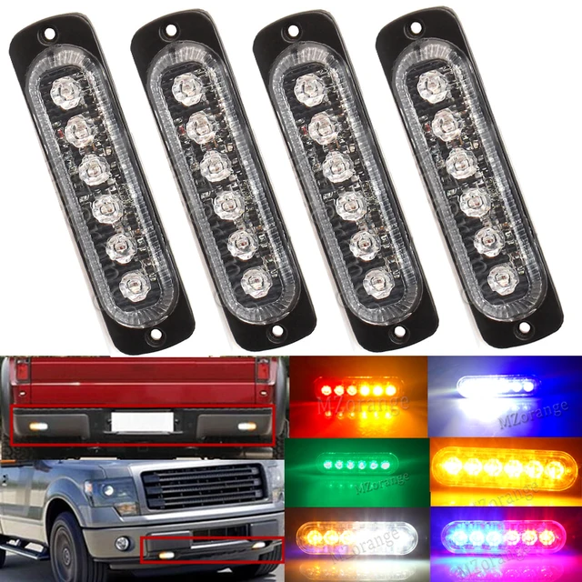4x6 12 LED Super Bright 12V 24V Led Strobe Emergency Warning Light