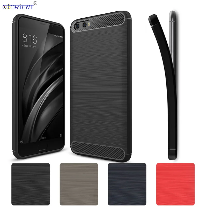 cheap Xiaomi Mi 6 Plus Case Xiomi Mi 6Plus Carbon Fiber Brushed TPU Phone Cover for Xaomi M6 Plus Bumper Case Mi 6 Plus Silicone Coque