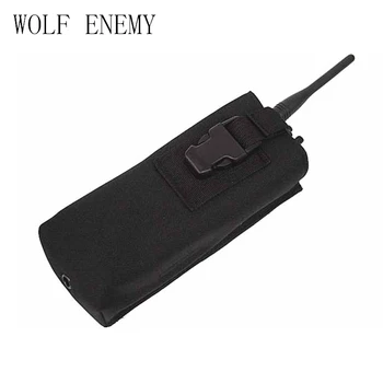 

Adjustable MOLLE Hunting Bag Radio Holder Tactical Walkie Talkie Holster Open Top with Buckle M4 Mag Pouch
