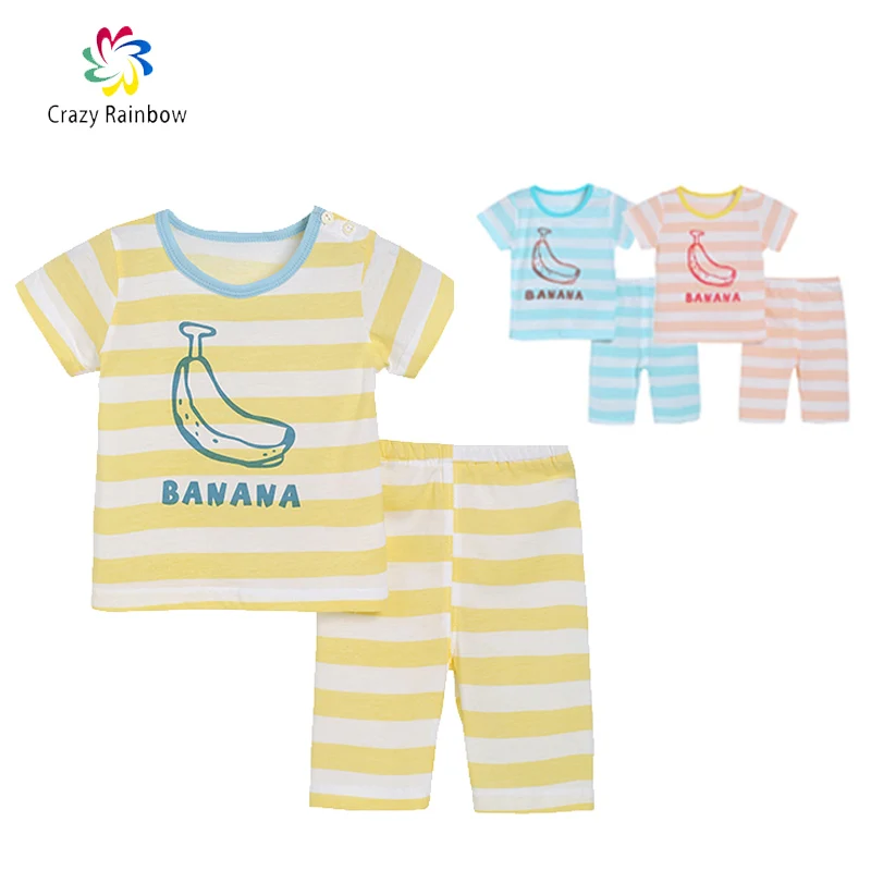 

hot sales Baby boys and girls clothes kids clothes sets set cute Cartoon Printed Clothes newborn sleep suits