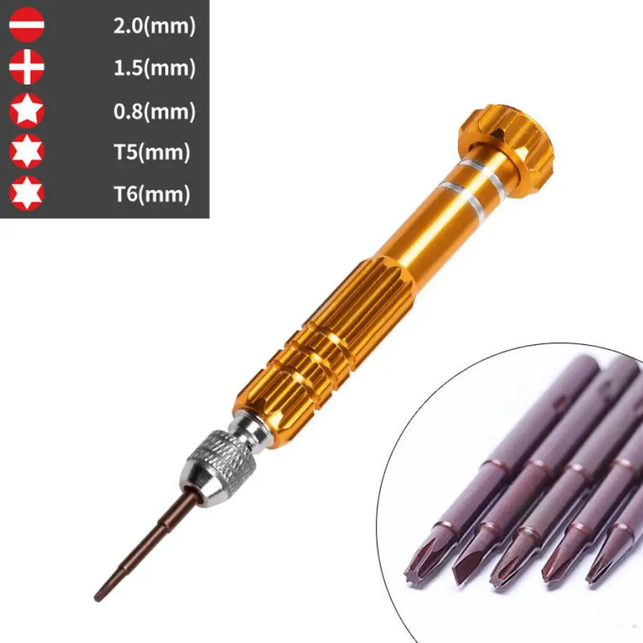 KINGBEIKE Professional Precision Screwdriver Set 5 in 1 Repair Open Tools Kit High Quality Watchmaker Tools For Men Women Watch
