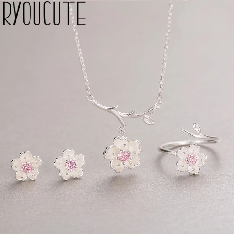 RYOUCUTE модные свадебные ювелирные наборы для невесты серебряный цвет Цирконий