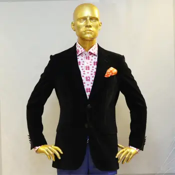 

black velveteen with printed fainted paisley man's tuxedo wedding suit, bespoke tailor made man's MTM suit 2018 VA