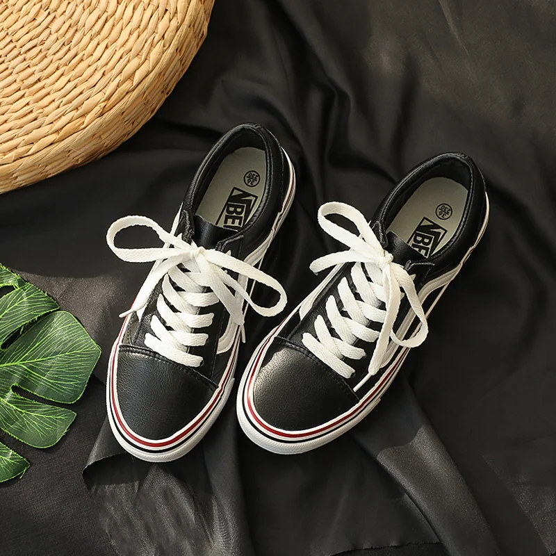 

Spring And Autumn New Arrival Vulcanization Women Shoes Shallow Striped Lace-up Female Sneakers Leisure Flat Ladies Footwear