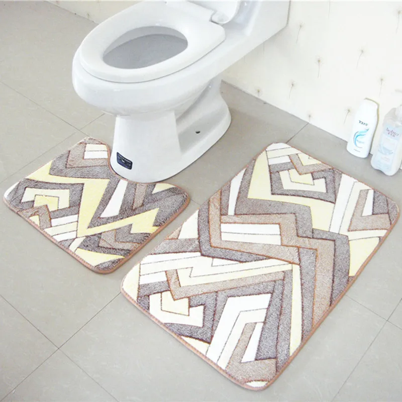 2 шт. коврики для ванной и унитаз набор нескользящий 45x50 см 50x80 см|bath mat|slip bath matnon slip