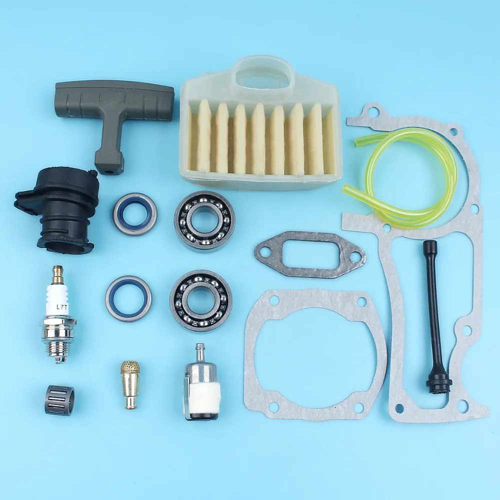 Air Fuel Oil Filter Crank Bearings Handle Grip Gasket Set For Husqvarna