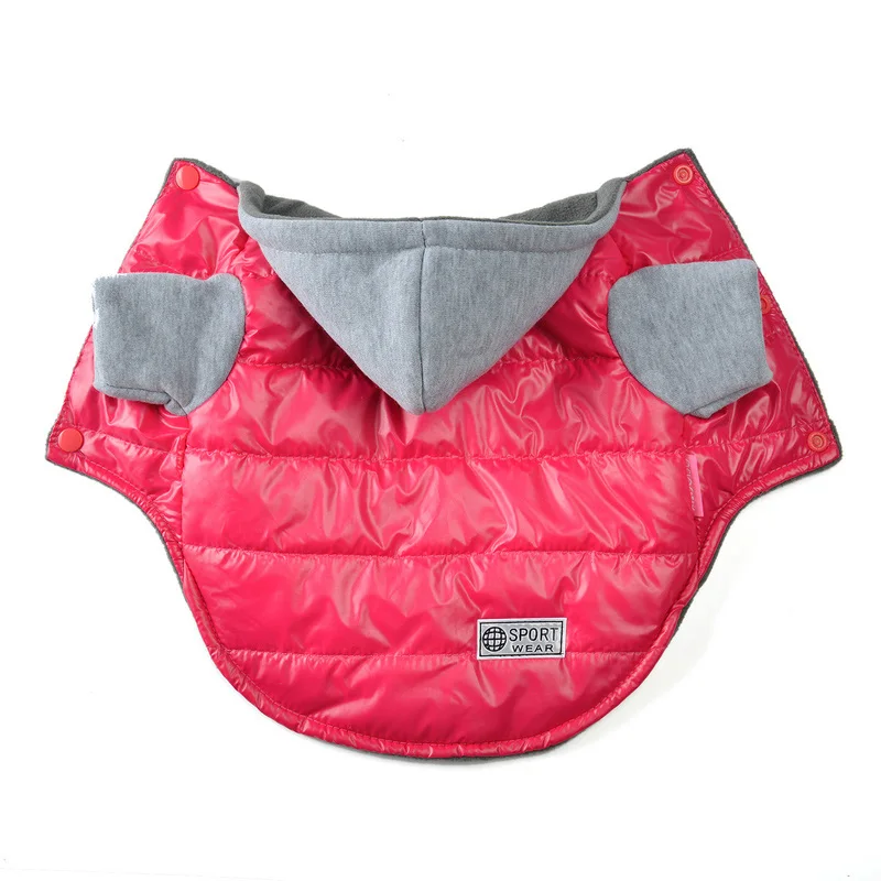 Осенне-зимняя одежда для домашних животных для маленьких собак, теплая куртка для питомца, водонепроницаемые толстовки для собак, одежда для чихуахуа, французского Бульдог-мопс - Цвет: pink