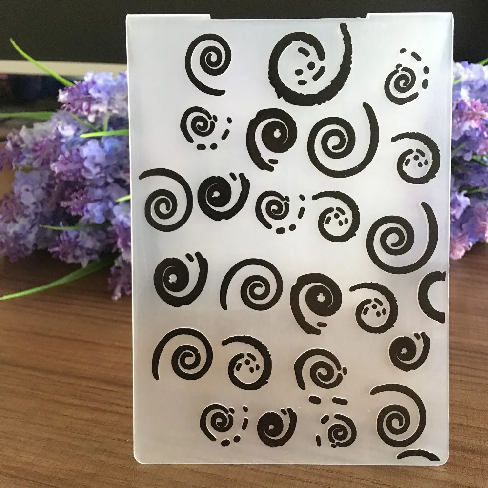 

2018 New vortex plastic embossing folder for scrapbooking paper card DIY photo album decorative festival party invitation 58028