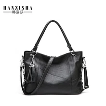 Женская сумка из натуральной кожи, Новое поступление, модный дизайн с кисточками, Большая вместительная женская сумка, известный бренд, женская сумка-мессенджер, повседневная сумка