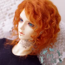 M7-bjd кукольный парик из мохера Рождество морковь красный 8-9 дюймов 7-8 дюймов 6-7 дюймов 4-5 дюймов 1/3 1/4 1/6 1/8 SD MSD YOSD