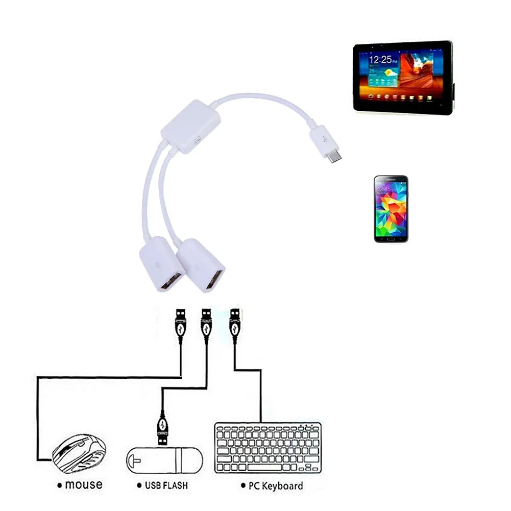 2 в 1 адаптер микро памяти штырь гнездо с двумя USB 0|adapter cable|usb 2.0usb to usb female |