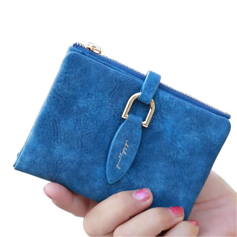 

Prettyzys Lady Snap Fastener Short Clutch Wallet Vintage Matte Women Wallet Fashion Small Female Purse Short Coin Card Holder