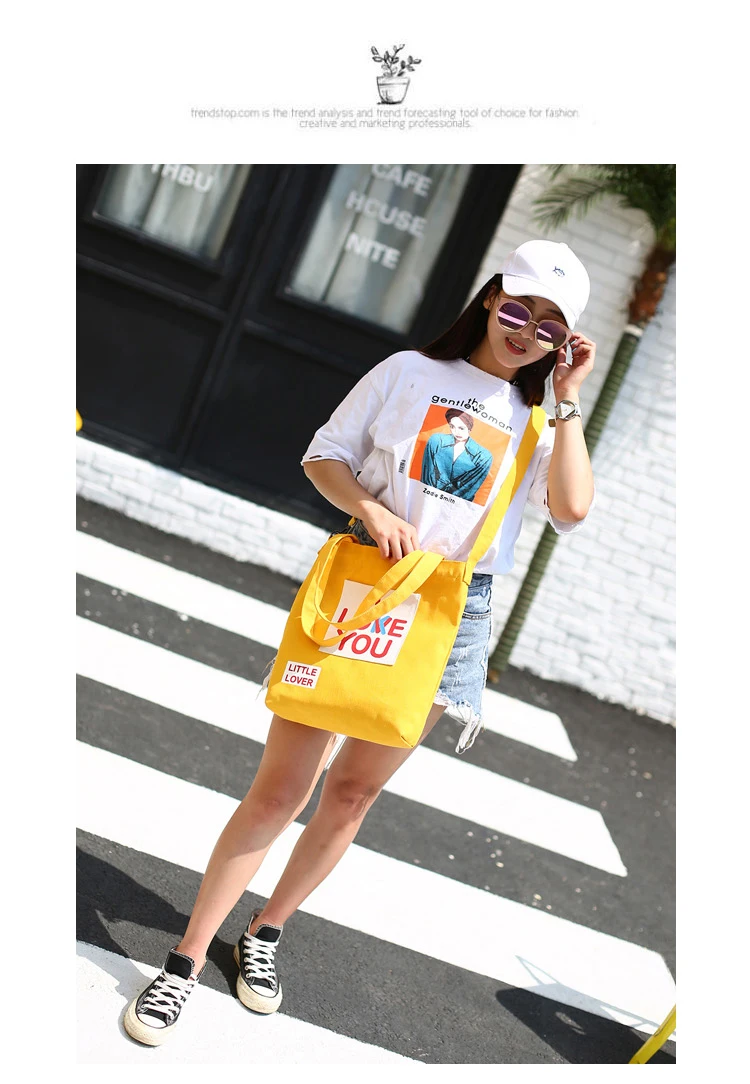Literature And Art Messenger Bag Japanese Dual Canvas Shoulder Bag Student Korean Harajuku Joker Simple Handbag Shopping Bag03