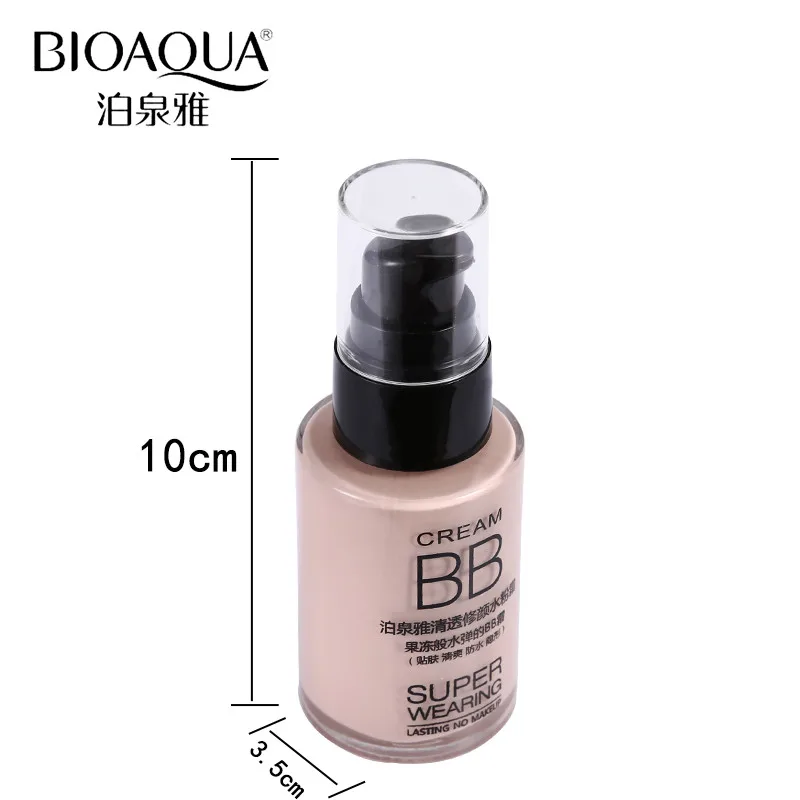 Bioaqua  Moisturizing BB Cream Face Care Foundation Natural Flawless Refreshing Base Makeup Cover Facial Whitening Concealer