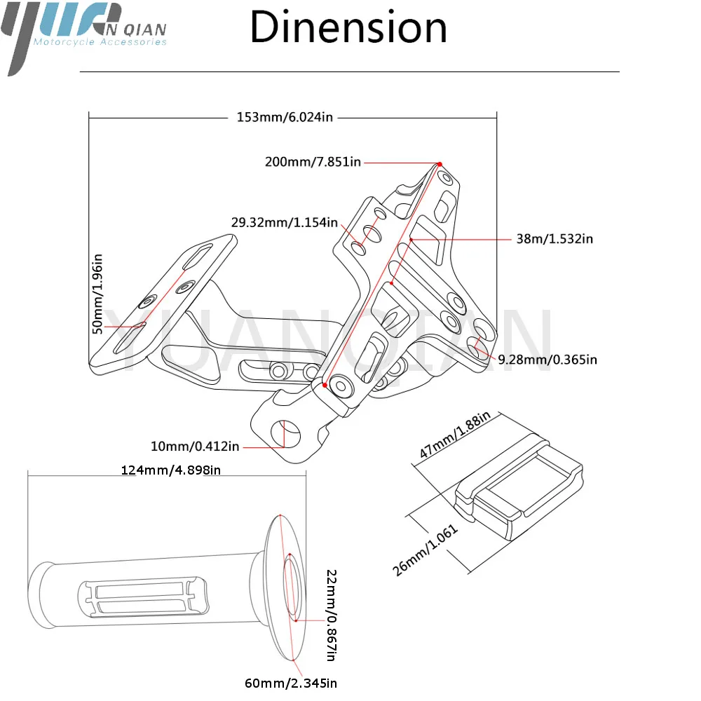 Аксессуары для мотоциклов Fender Eliminator Кронштейн номерного знака Tidy Tail подходит