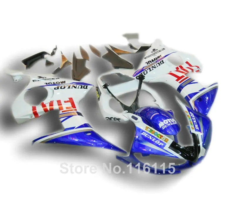 High grade ABS fairings set for YAMAHA R6 2003 2004 2005 blue white fairing kit YZF R6 03 04 05 body kits 2320 High grade ABS fairings set for YAMAHA R6 2003 2004 2005 blue white fairing kit YZF R6 03 04 05 body kits 2320