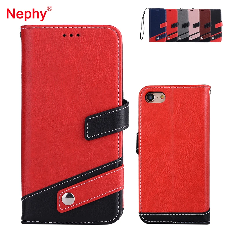 

Nephy Filp Leather Phone Case For iPhone 8 7 6S 6 Plus 5 5S SE X 10 2018 Newest Fashion Splice Style Protection Cover