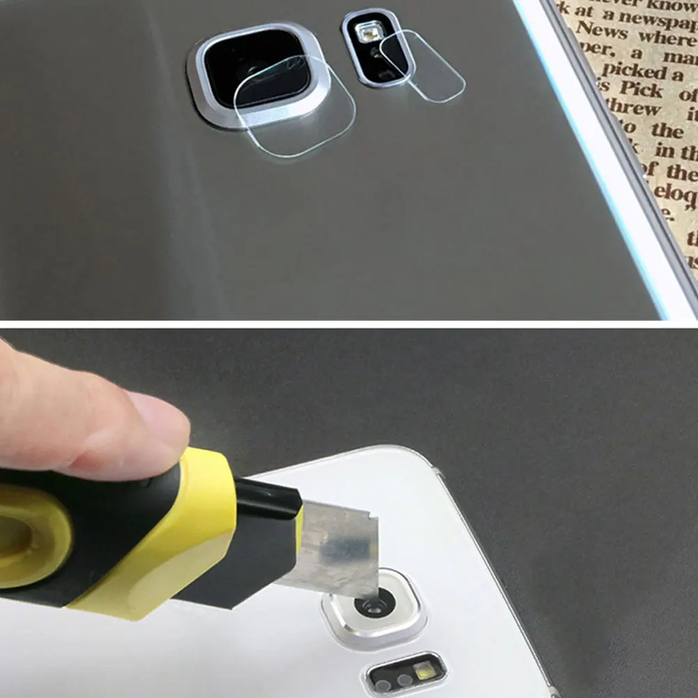 

1PC Tempered Glass for Back Camera Lens & 1PC Flash Protector 9H Hardness Anti-Scratch For Samsung S6/S7 Edge