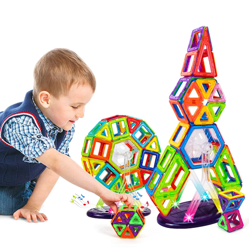 

Hot Sale!!! Mini Models & Building Toy Magnetic Designer Building Blocks Magnet Game Plastic Bricks DIY Technic Enlighten Blocks