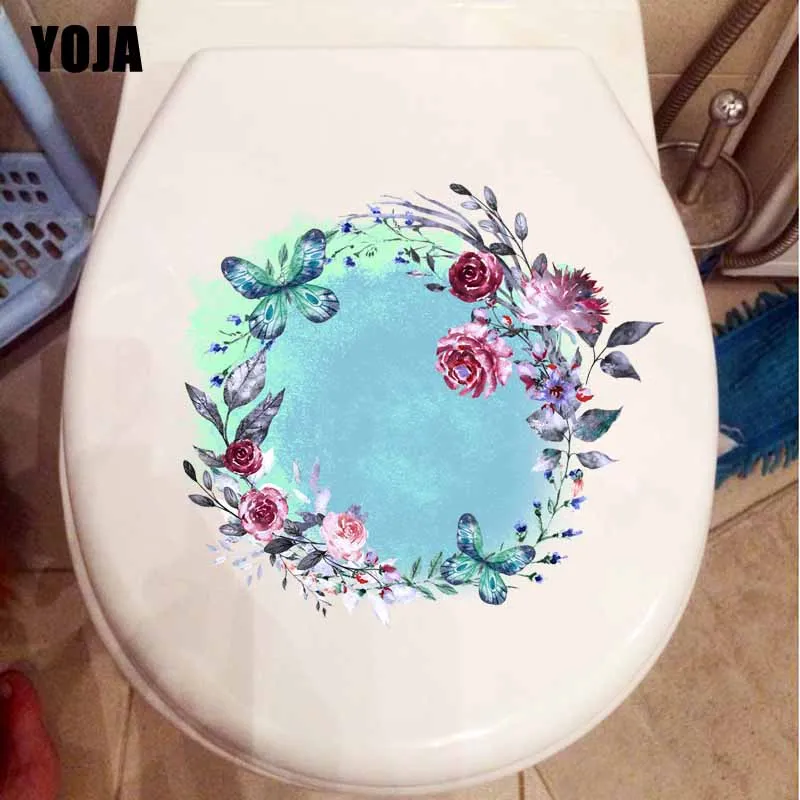 YOJA 24.8X23.2CM Creative Color Butterfly Wall Decal Home Decor Toilet Sticker Art Style T3-1315 | Дом и сад
