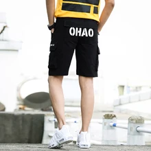 Дешевые оптовые новые летние пять делений брюки мужские модные прямые нижние шорты