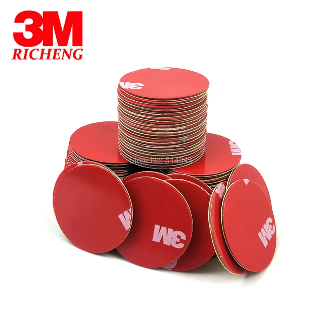 20Pcs Circle 28MM Gray 3M Automotive Double Sided Acrylic Foam Tape For Car Emblem Free Shipping