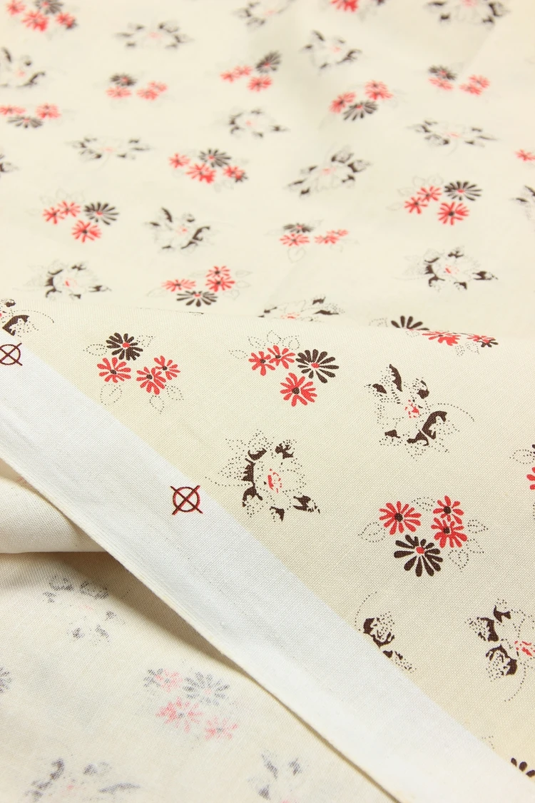 half meter cotton plain pulp fabric gilt flower pure cotton handmade DIY patchwork bag cloth B47