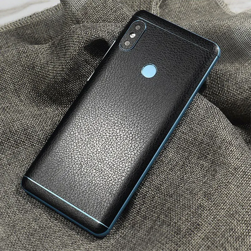 2018 новые кожаные зерна назад Стикеры пленка защитная телефон для Redmi Note5