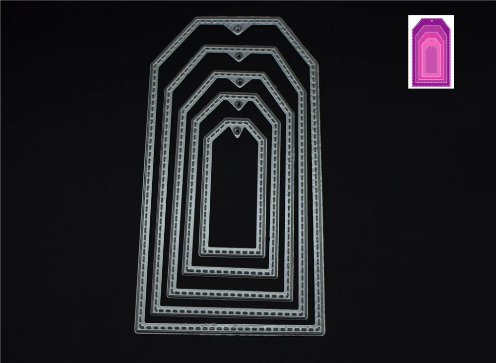 

5Pcs/Set Frame Metal Cutting Dies Stencils for DIY Scrapbooking photo album Decorative Embossing DIY Paper Cards