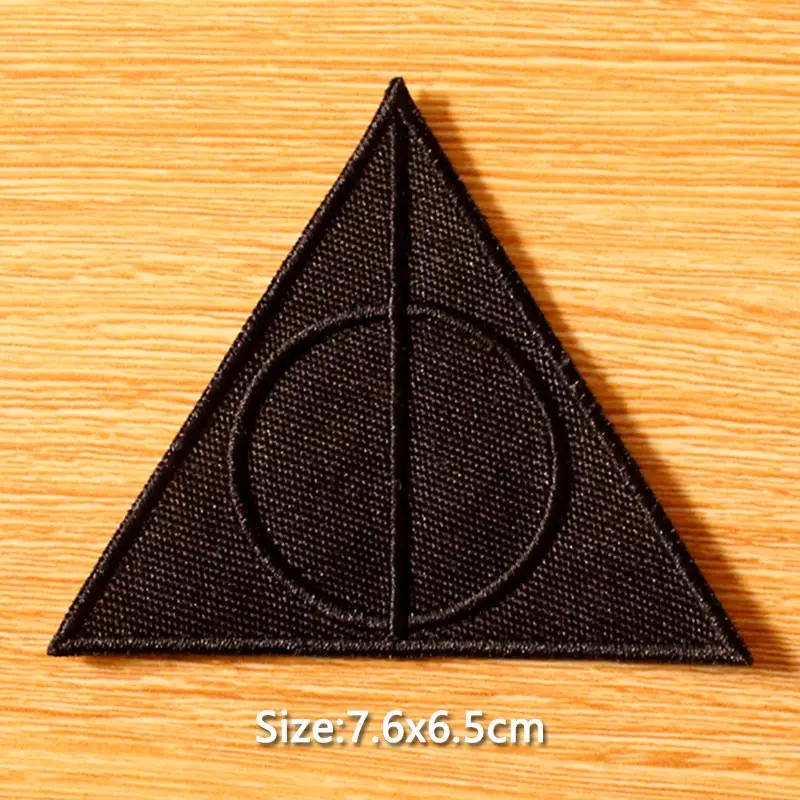 DIY на липучке странные вещи Deathly Hallows Гарри патч, вышитые патчи для Одежда из железа на нашивках одежда в полоску