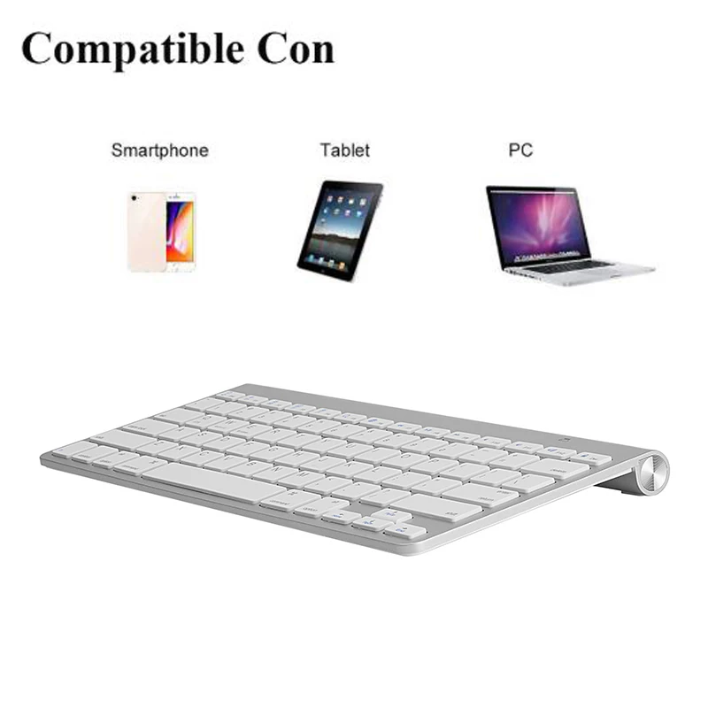 

78 keys Spanish English Wireless keyboard Bluetooth keyboard Universal for iPhone iPad Mac Win XP 12' PC Home Office keyboards