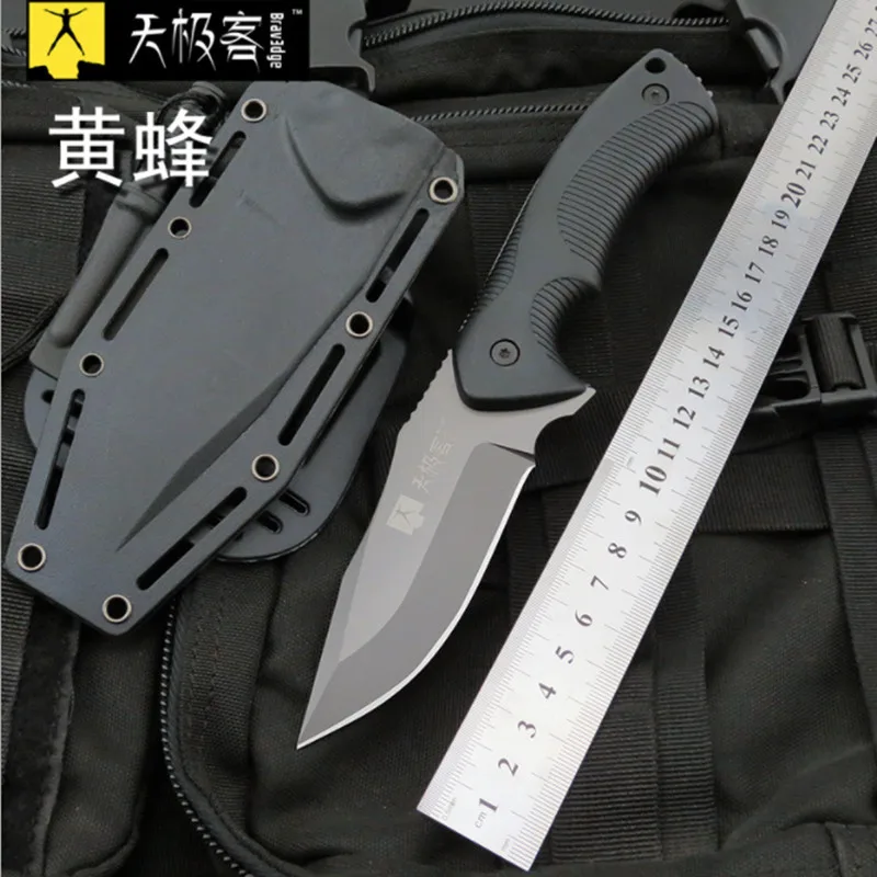 

OUTDOORS Survival knife outdoor 440C steel high hardness small straight knife outdoor essential tool for self-defense Favorites