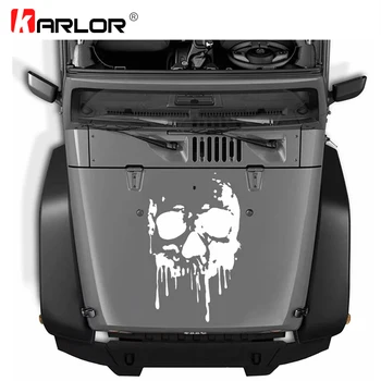 

70x45cm Bloody Skull Personality Car Stickers For Car Hood Body Decals Auto Car Accessories For Decoration Trunk Pickup Products
