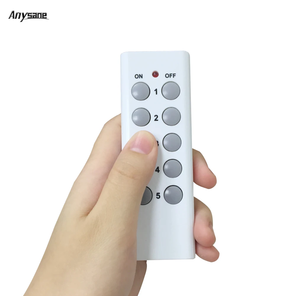New 10 Keys Wireless Remote Control Switch Fixed Code 433mhz Rf Socket Transmitter Work With ANYSANE Remote Power Socket Plug 433mhz remote control wireless rf plug in thermostat hydroponic kit greenhouse 3kw temperature alarm electric socket