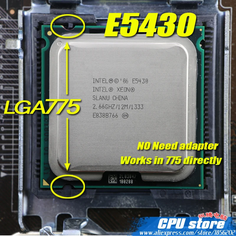 INTEL XEON E5430 2 66 GHz/12 M/1333 Mhz/cpu равный LGA775 Core Quad Q9500 cpu работает на материнской плате без