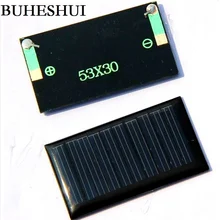 BUHESHUI 0.15W 5V Mini Solar Cell Polycrystalline Solar Panel Module DIY Solar Charger 53*30*3MM 100pcs Wholesale Free Shipping