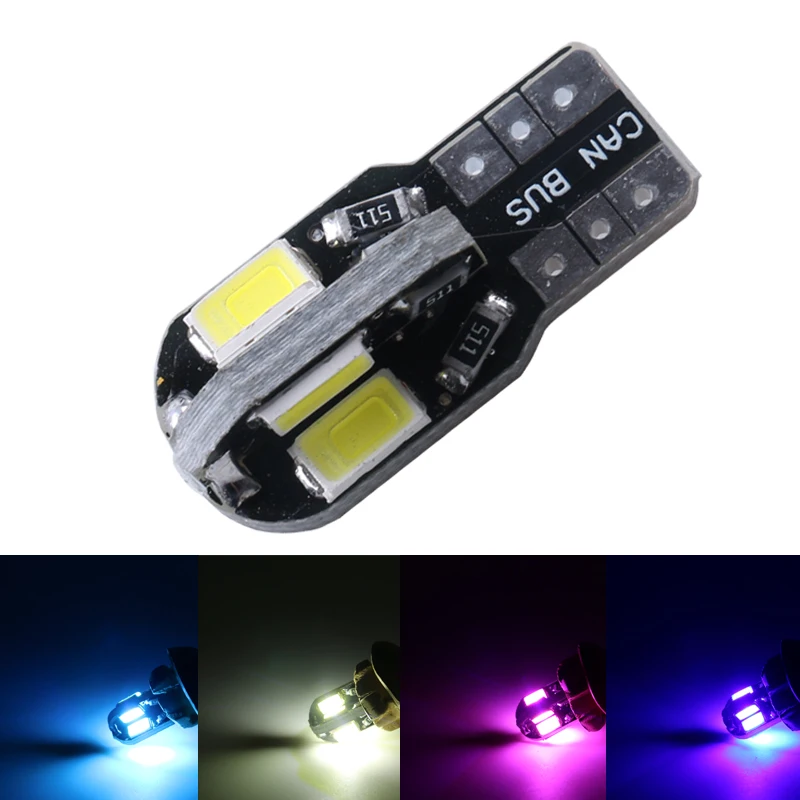 T10 8SMD 5630 светодио дный автомобиль свет Canbus НЕТ ОВС ОШИБКА Авто Клин лампы 2825 W5W 8 SMD