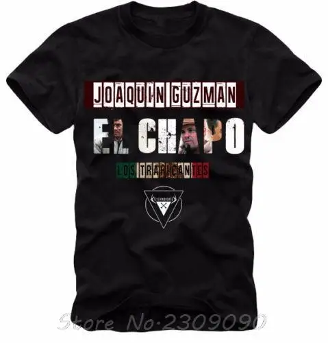 

King Of Coke Pablo Escobar Narcos Men's T Shirt Hip Hop Camisetas Tee Shirt JOAQUIN GUZMAN EL CHAPO Weed Plus Size