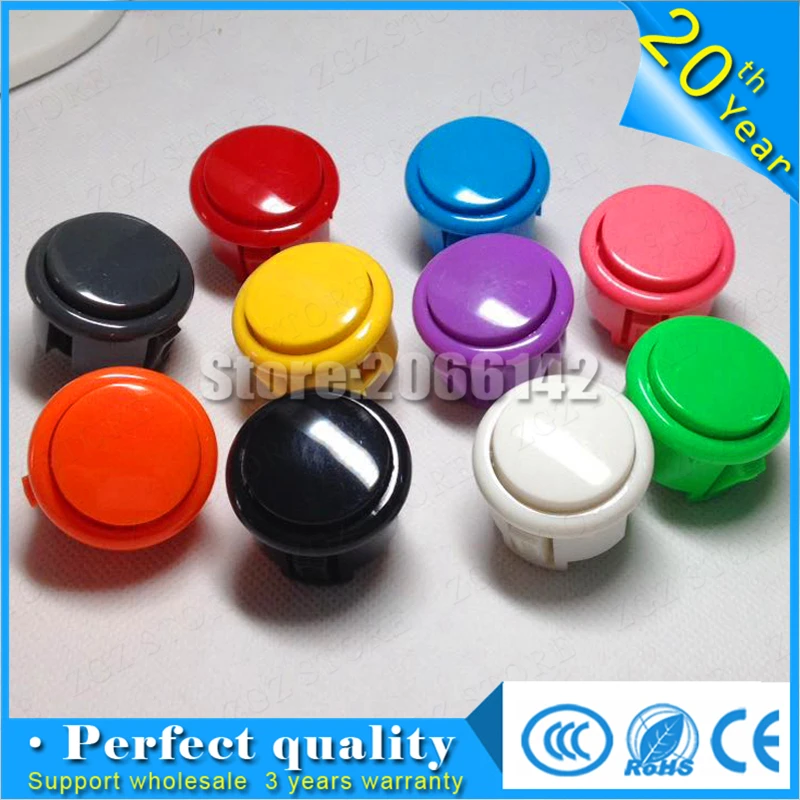 

Free shipping copy sanwa push button silent 30mm push button for DIY Arcade game kit DIY Arcade fighting game kit