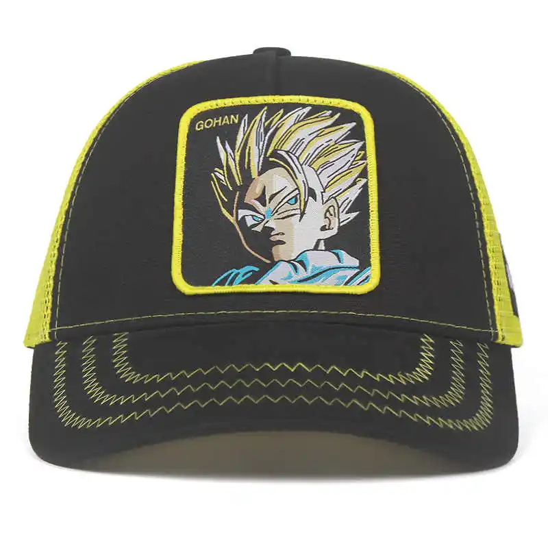 Бренд Dragon Ball Z Goku VEGETA MAJIN Snapback оберточная Стеклопластиковая Мужская и Женская Хип-хоп шляпа для папы грузовая сетчатая шапка дропшиппинг - Цвет: GOHAN