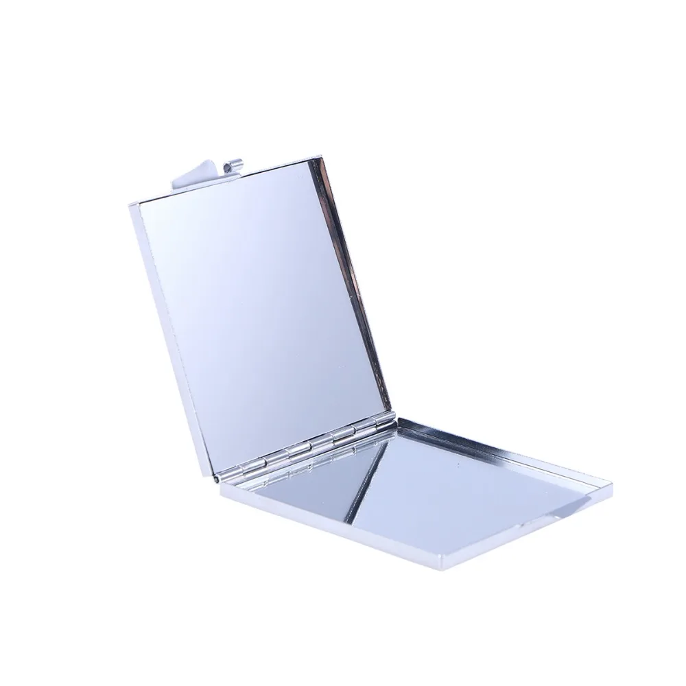 1pc Portable Folding Mirror Various Shapes Metal Compact Collapsible