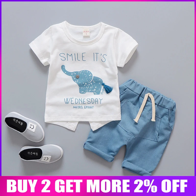 

BibiCola summer baby boy girl t-shirt tops pants tracksuit set infant outfits children's clothing infantil newborn girl clothes