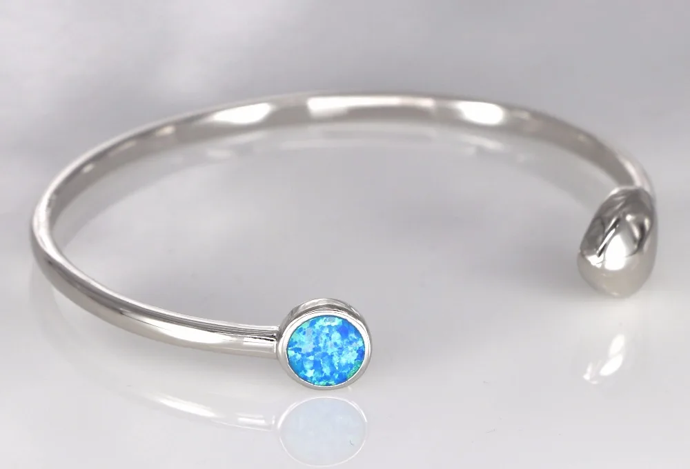 JLZ-051  New blue opal bracelet top quality jewelry cuffs men and ladies lover gifts