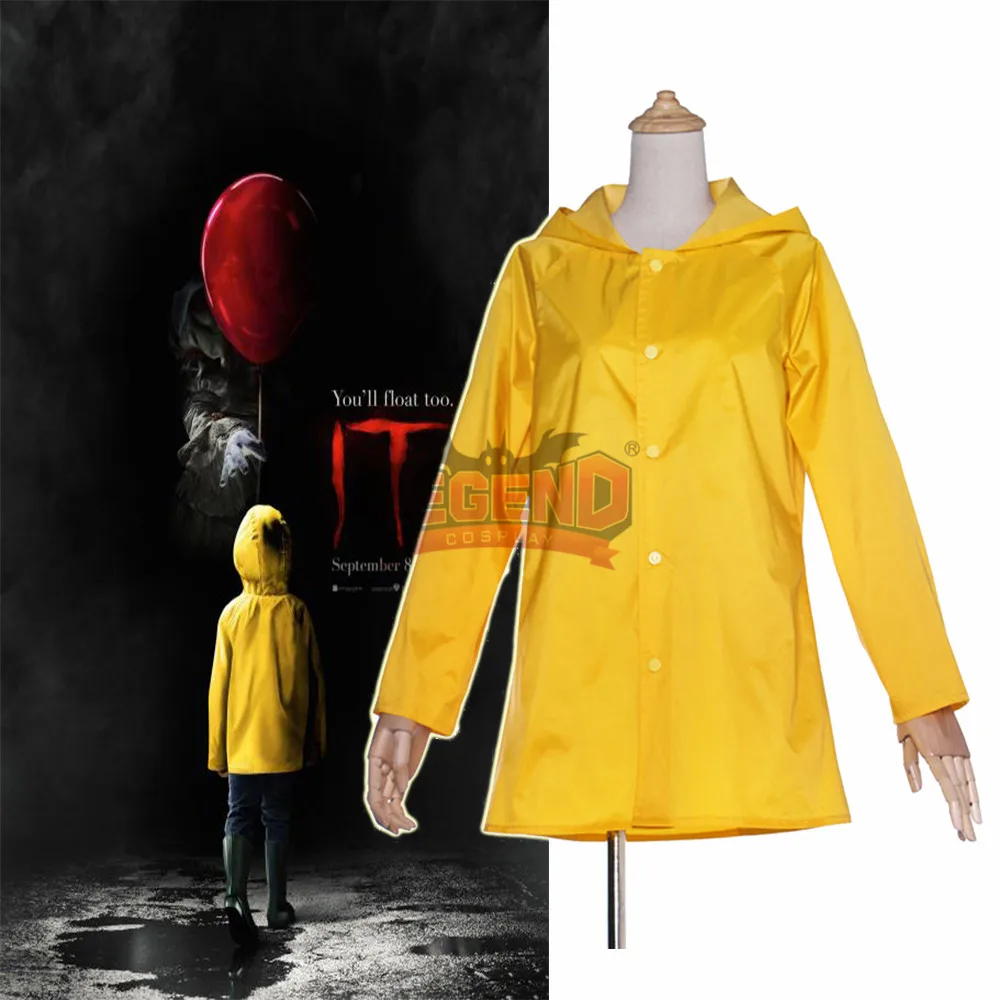Stephen King's It Pennywise child Denbrough raincoat Cosplay